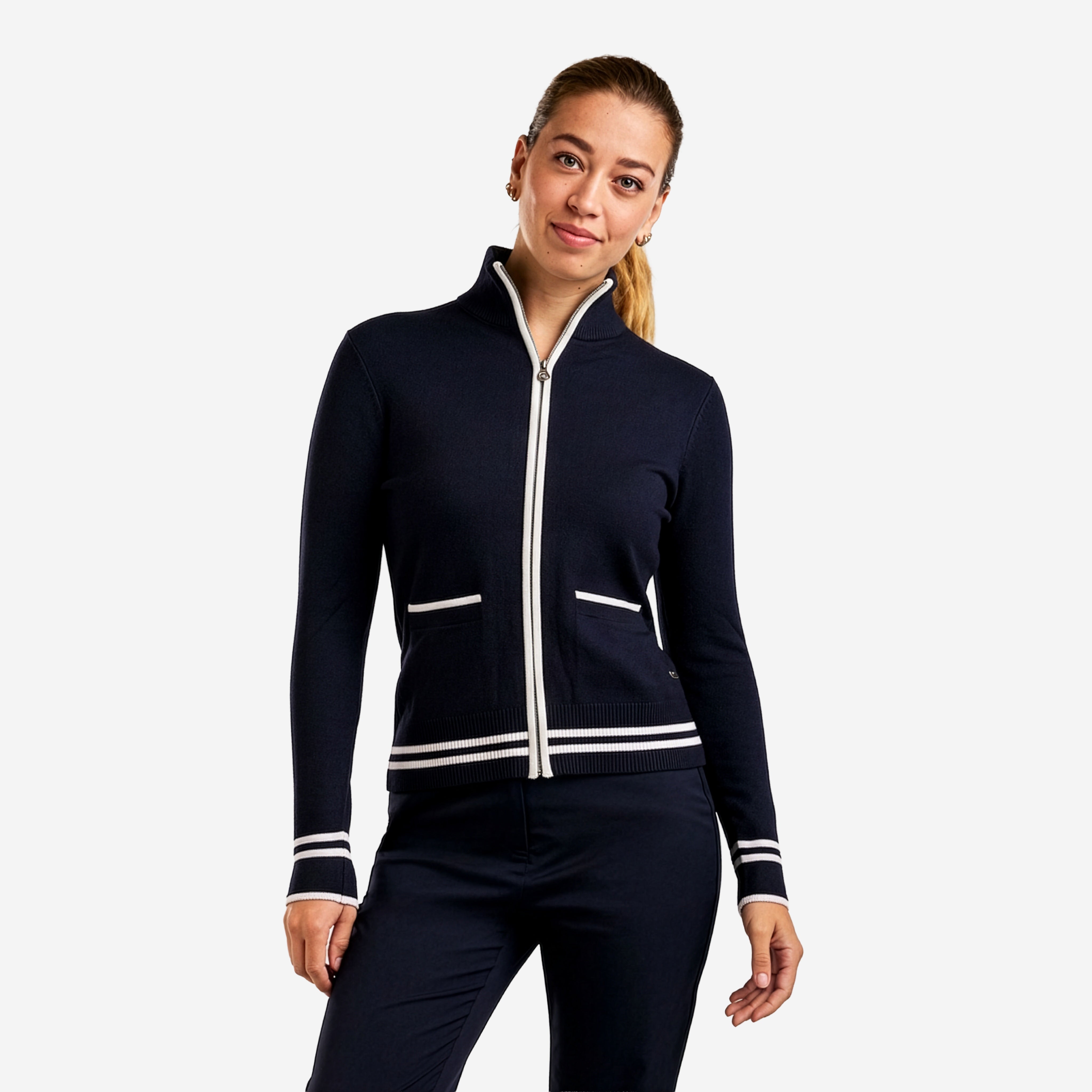 ☆極美品☆45RPM SDL インディゴジャージスエット　Vネック　紺 Scarlet Zip Cardigan Navy – NVO Sport