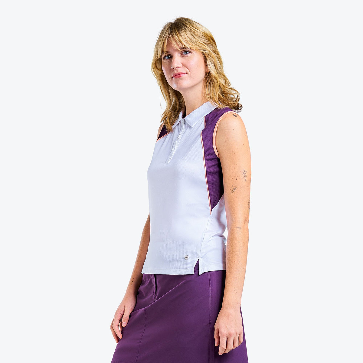 Charlotte Polo White Plum