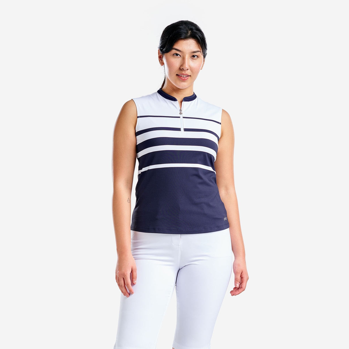 Linnea Mock White Navy