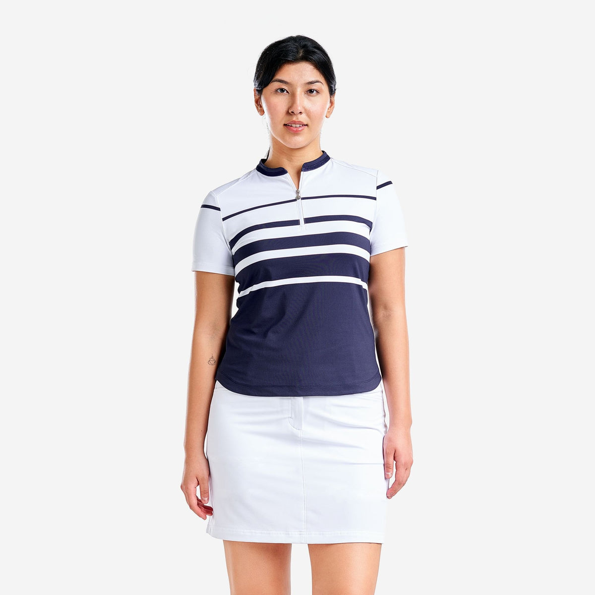 Lynda Mock White Navy