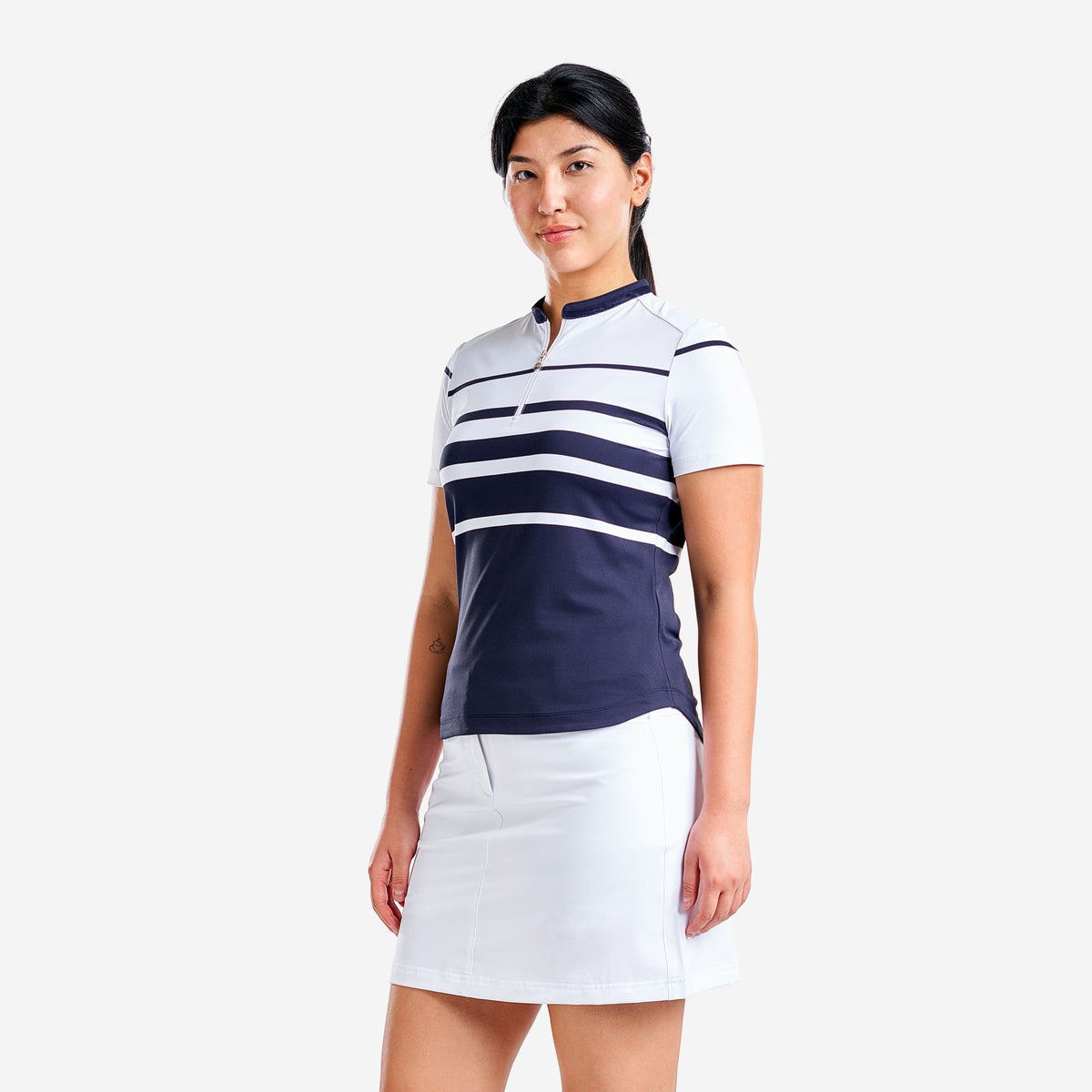Lynda Mock White Navy