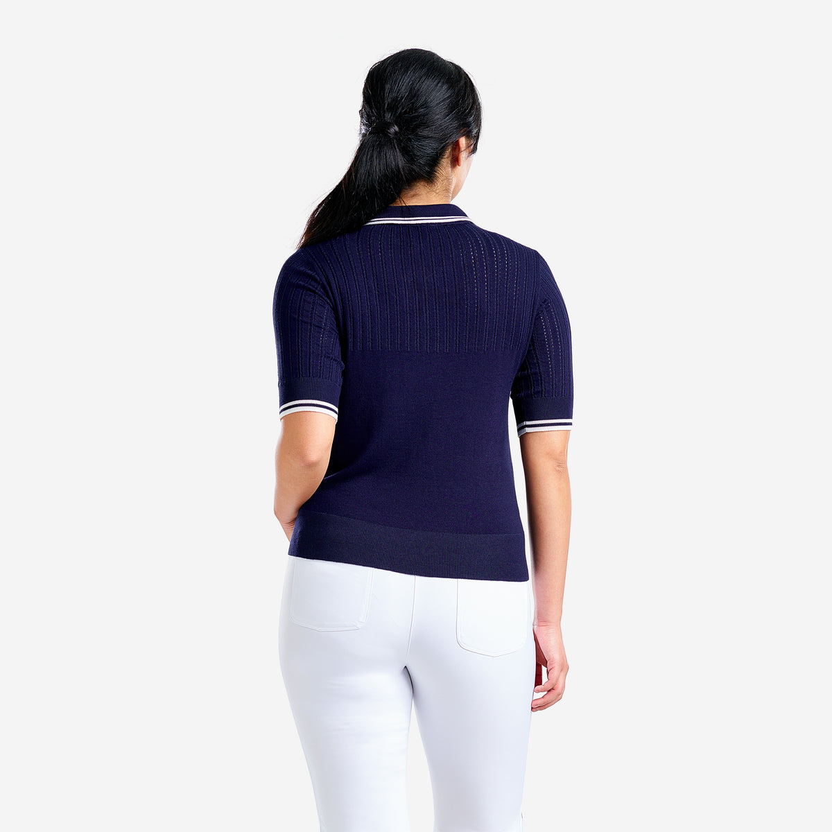 Vy Light Sweater Polo Navy