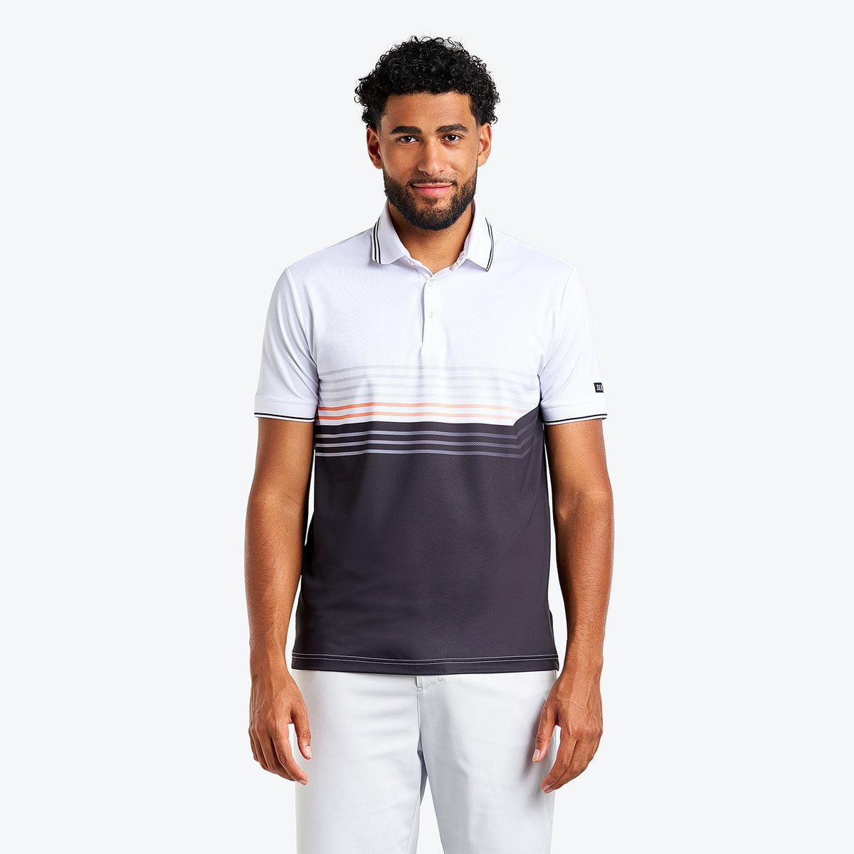 Asher Polo White/Black