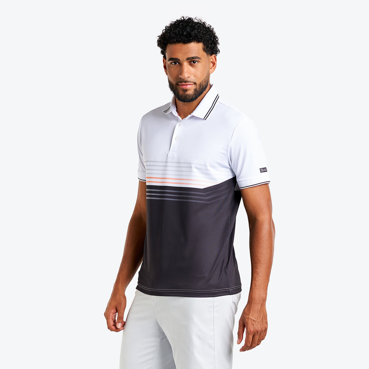 Asher Polo White/Black