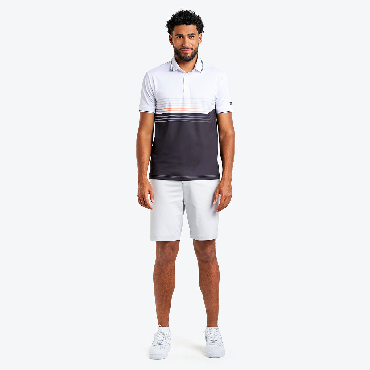 Asher Polo White/Black