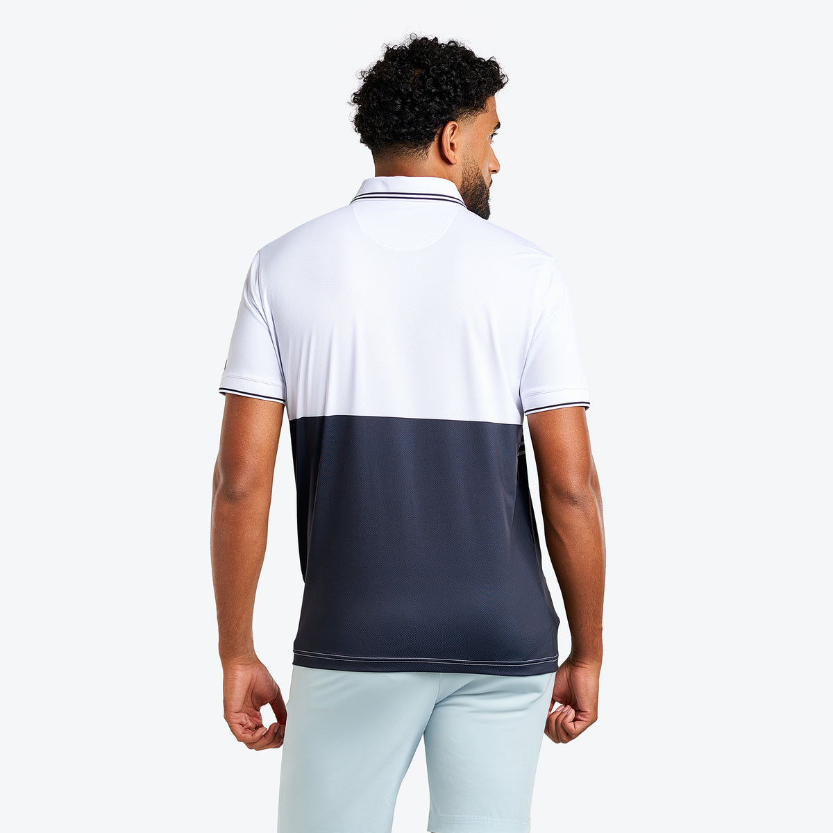 Asher Polo White/Navy