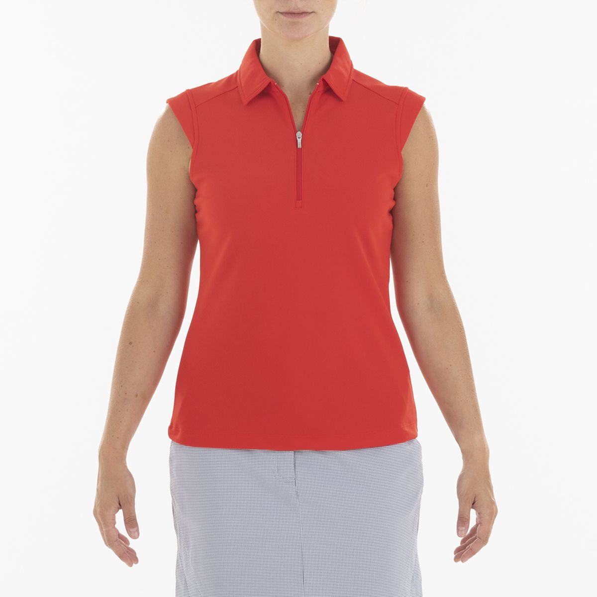 Nikki Sleeveless Polo Red
