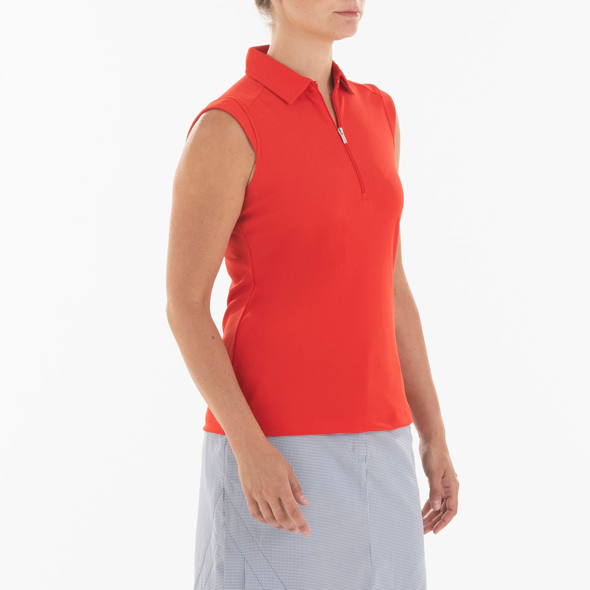 Nikki Sleeveless Polo Red
