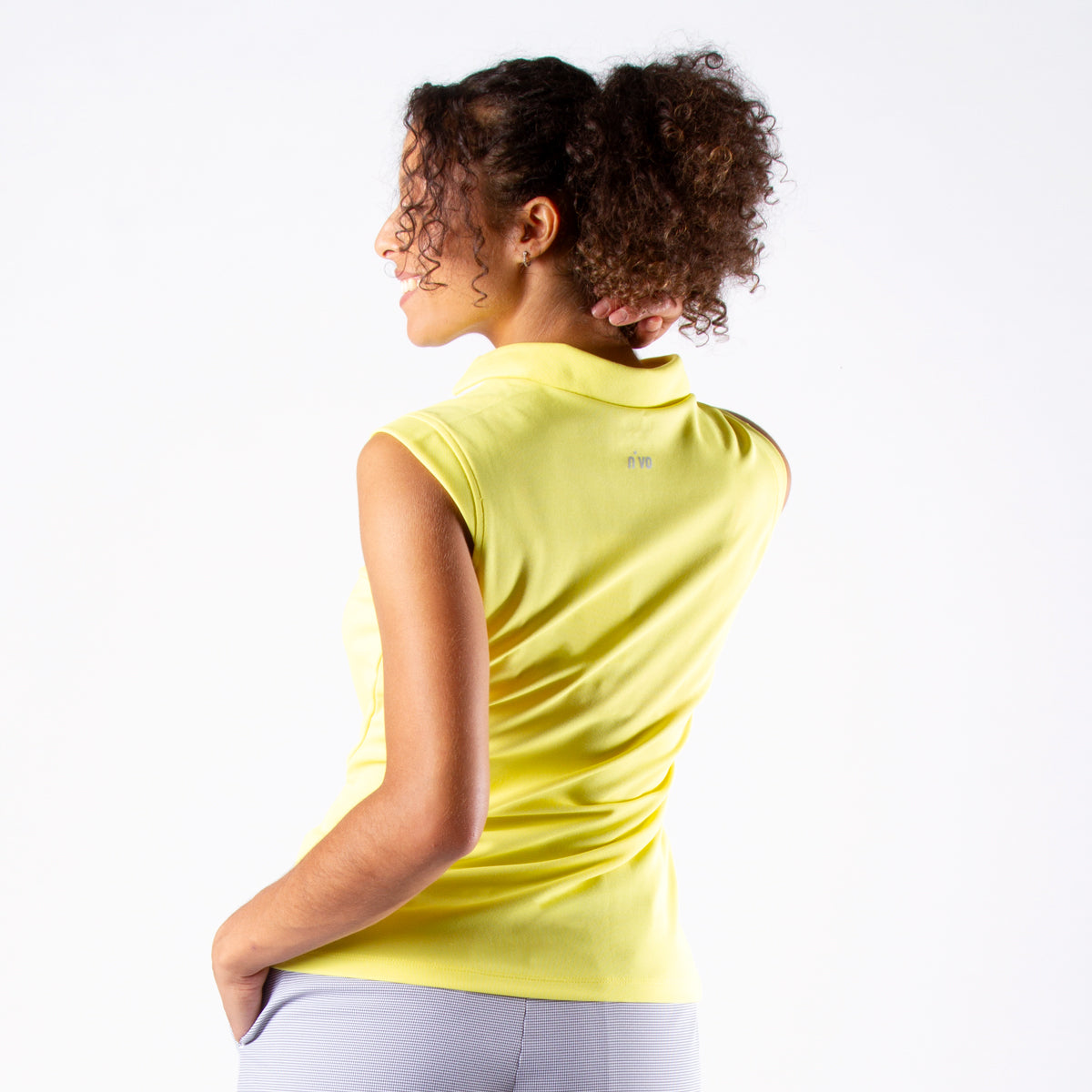 Nikki Sleeveless Polo Lemon Sherbet