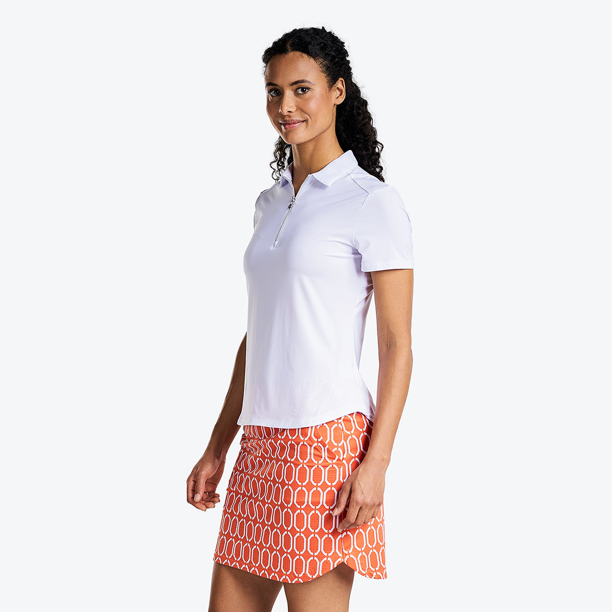 Naila Short Sleeve Polo White