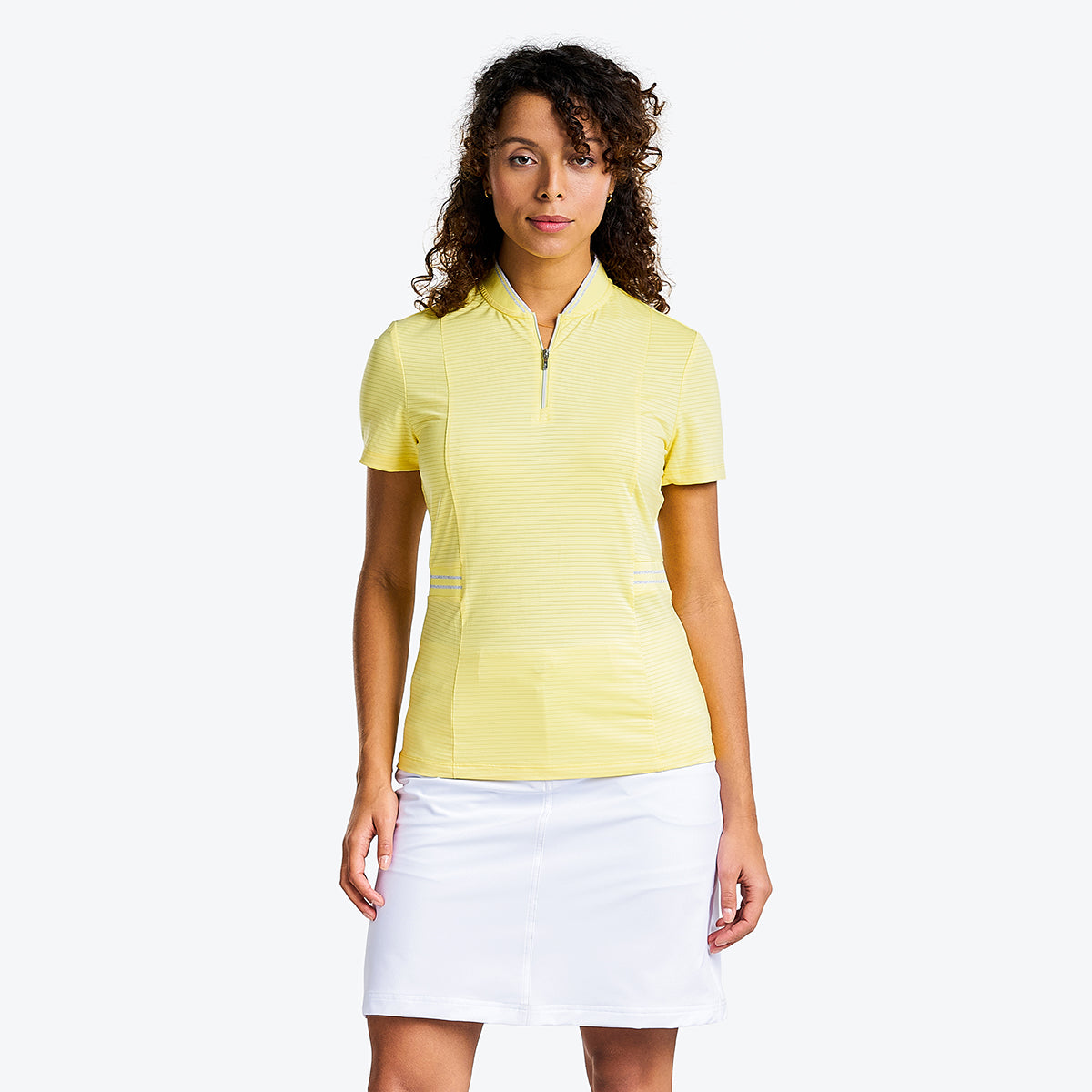 Women's Uma Short Sleeve Mock Lemonade by NVO sport – NVO Sport