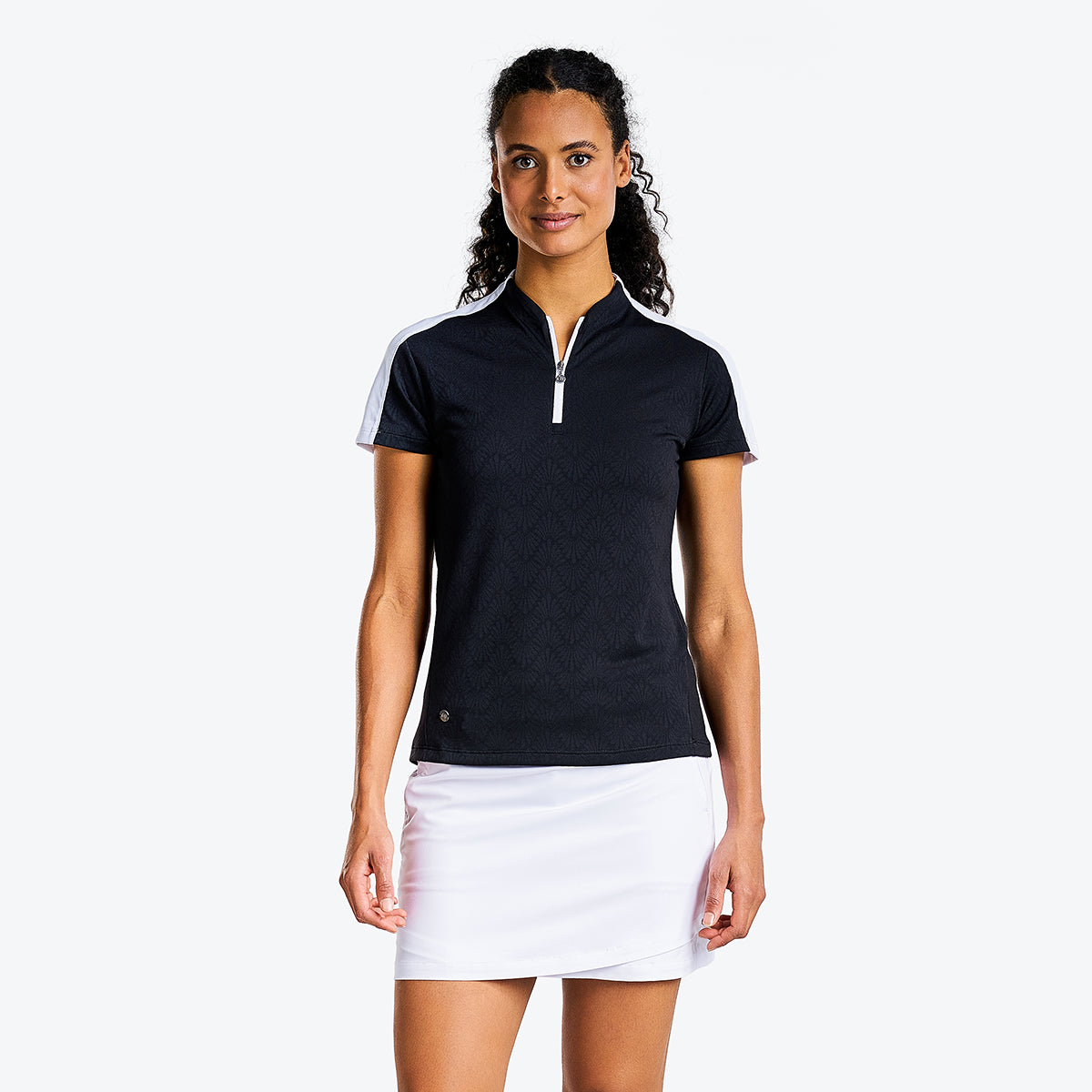 Umber Short Sleeve Mock Black