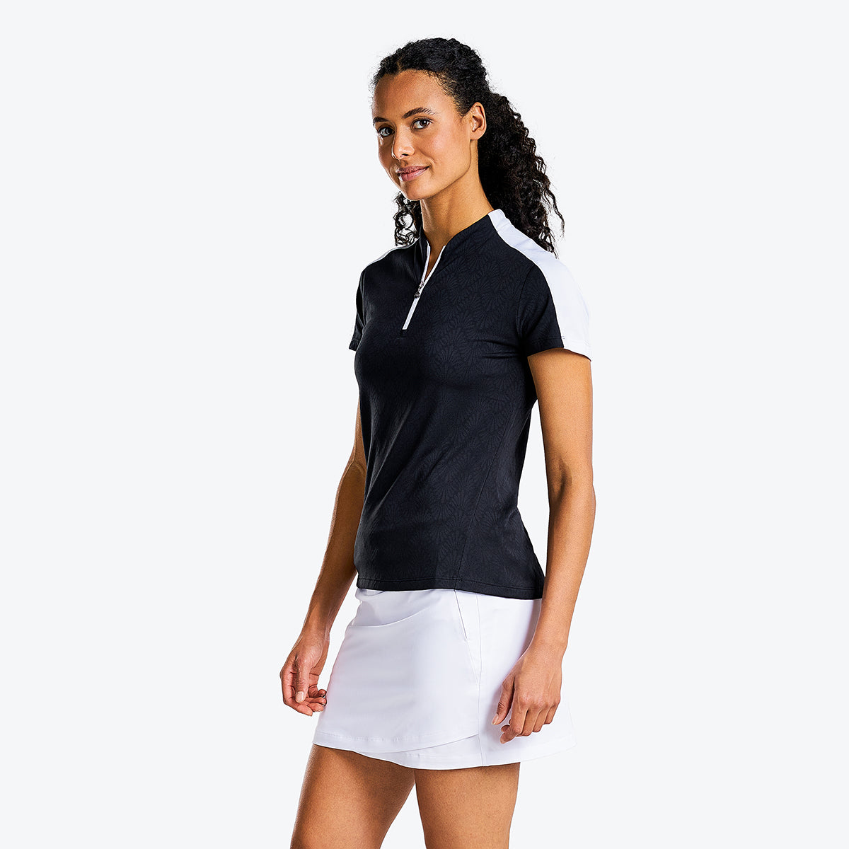 Umber Short Sleeve Mock Black