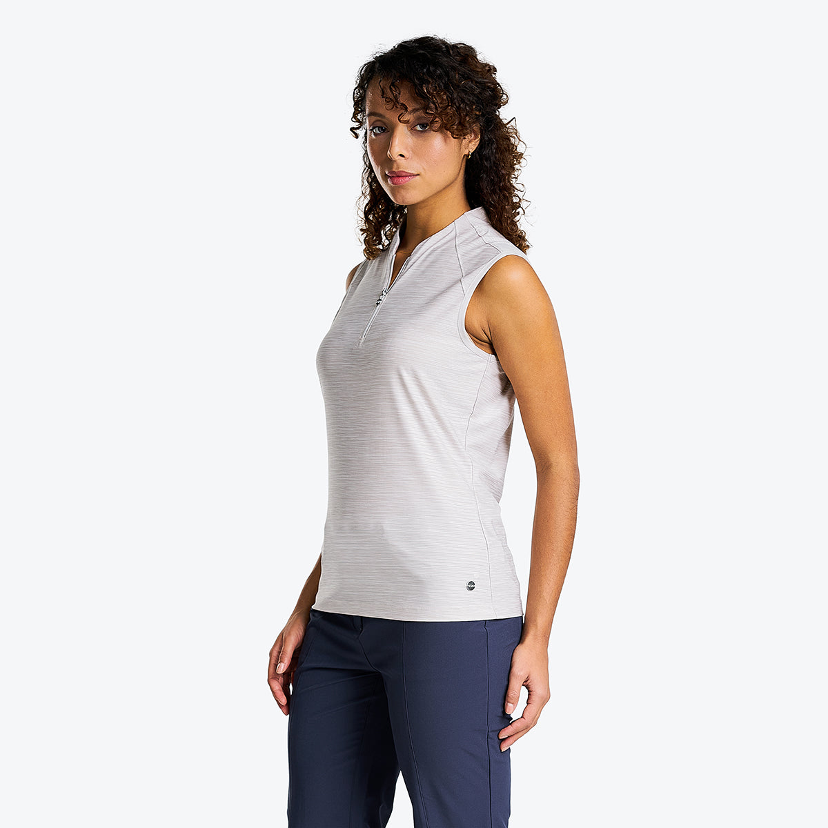 Cameron Sleeveless Mock in Cement
