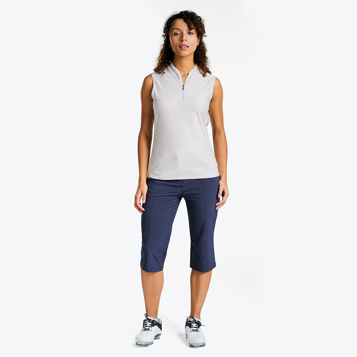 Cameron Sleeveless Mock in Cement