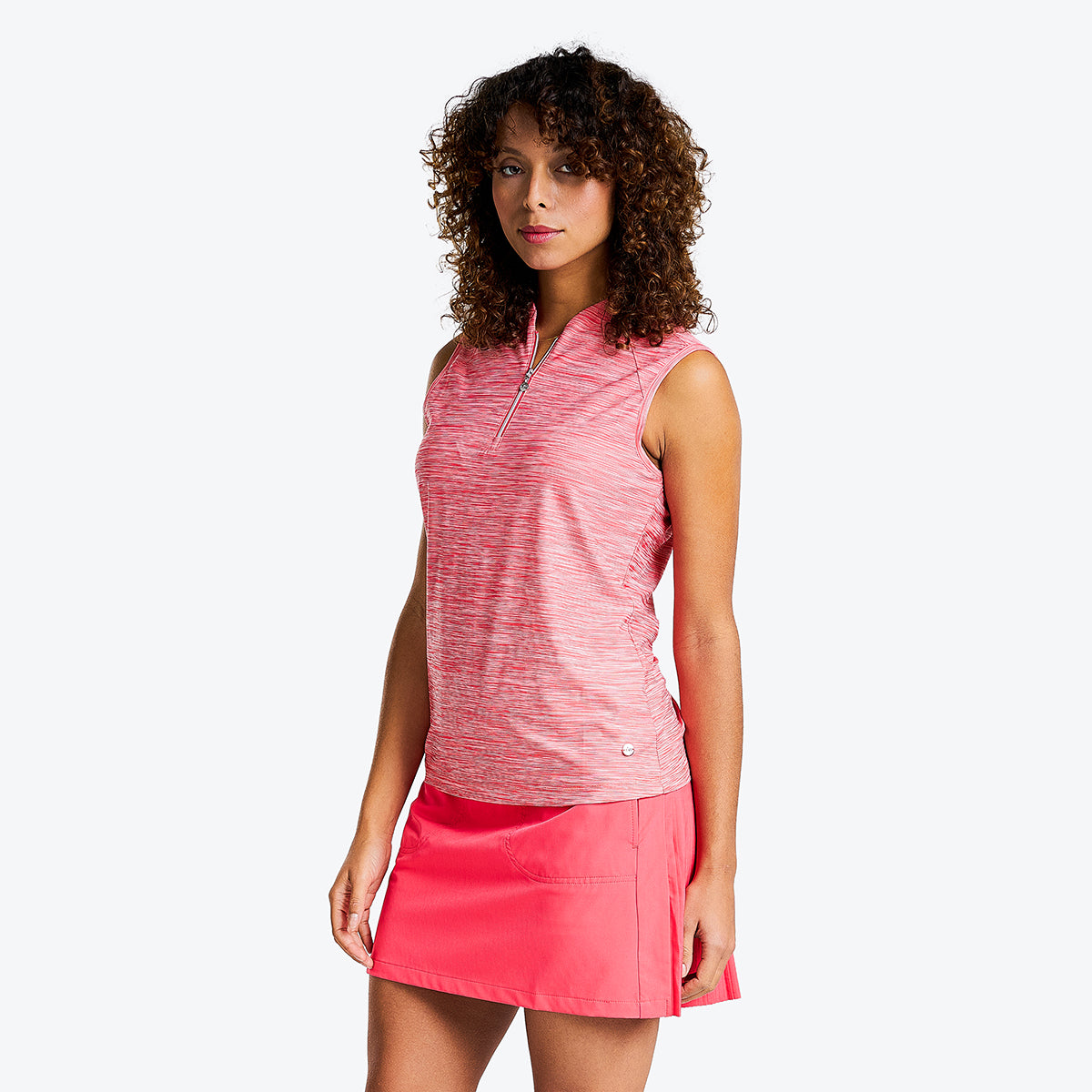 Cameron Sleeveless Mock in Geranium