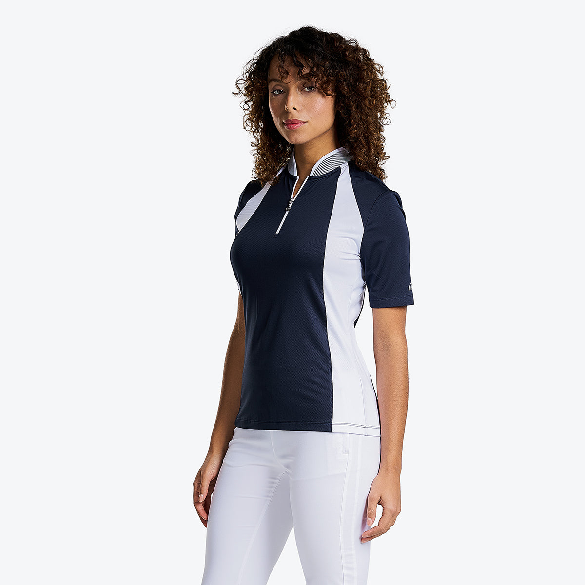Cali Short Sleeve Mock in Navy