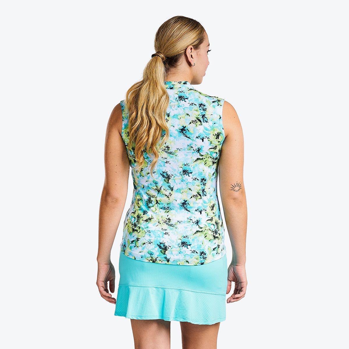 Lailah Sleeveless Mock Curacao Blue