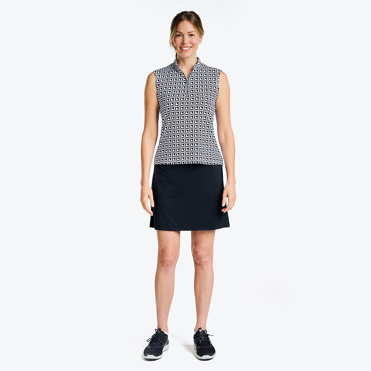 Lydie Sleeveless Mock Black