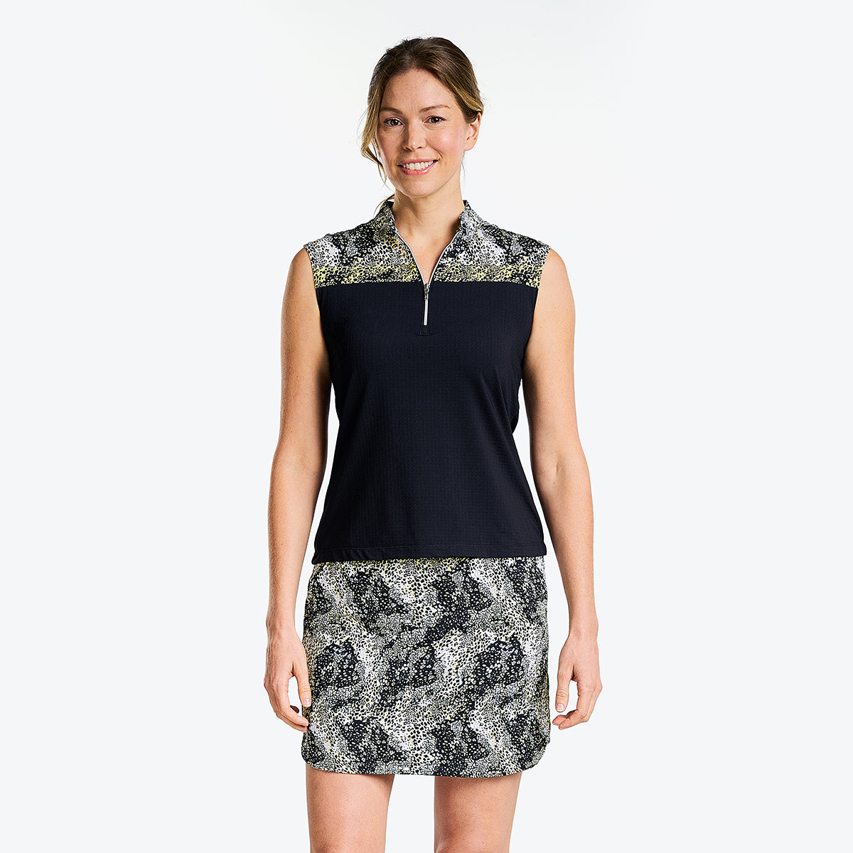 Lyna Sleeveless Mock Black