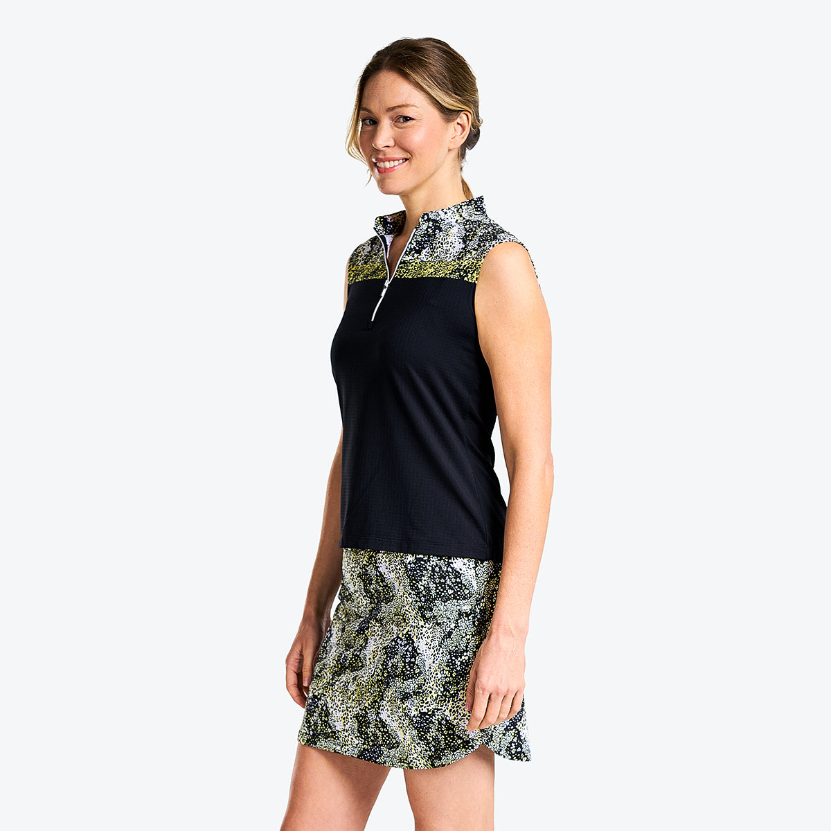 Lyna Sleeveless Mock Black