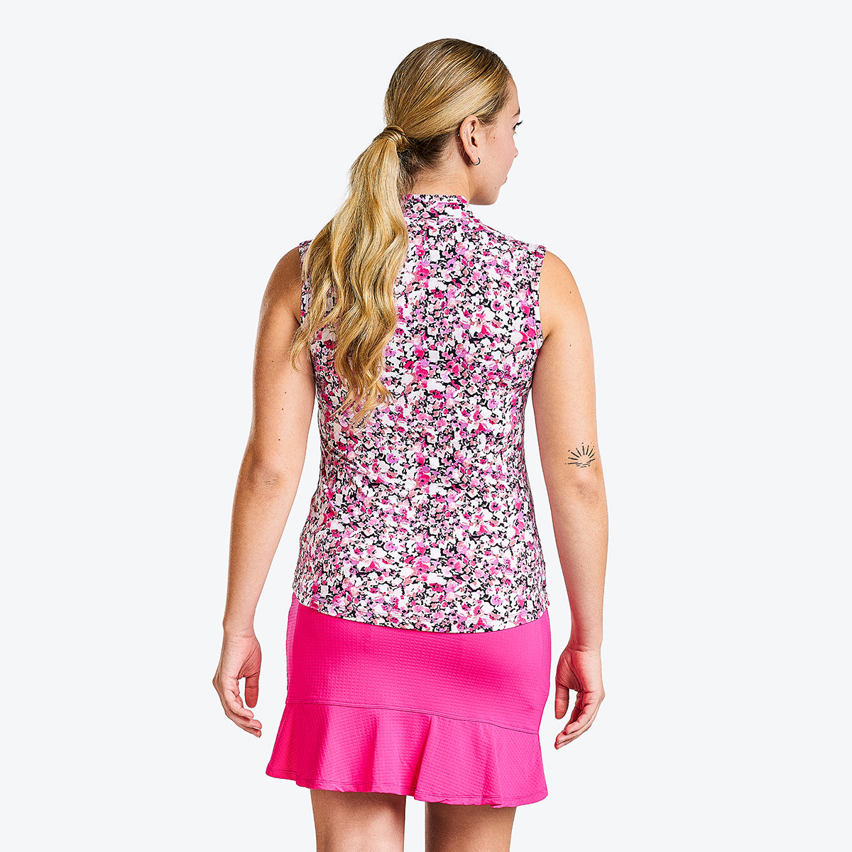 Linsay Sleeveless Mock Magenta