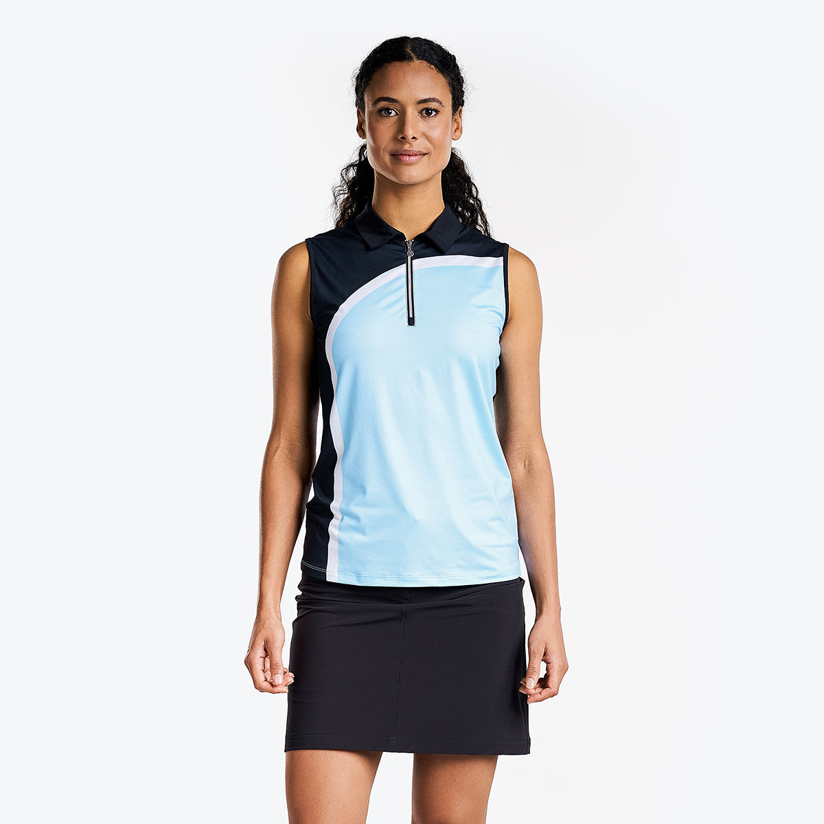 Brynn Sleeveless Polo Ice Blue