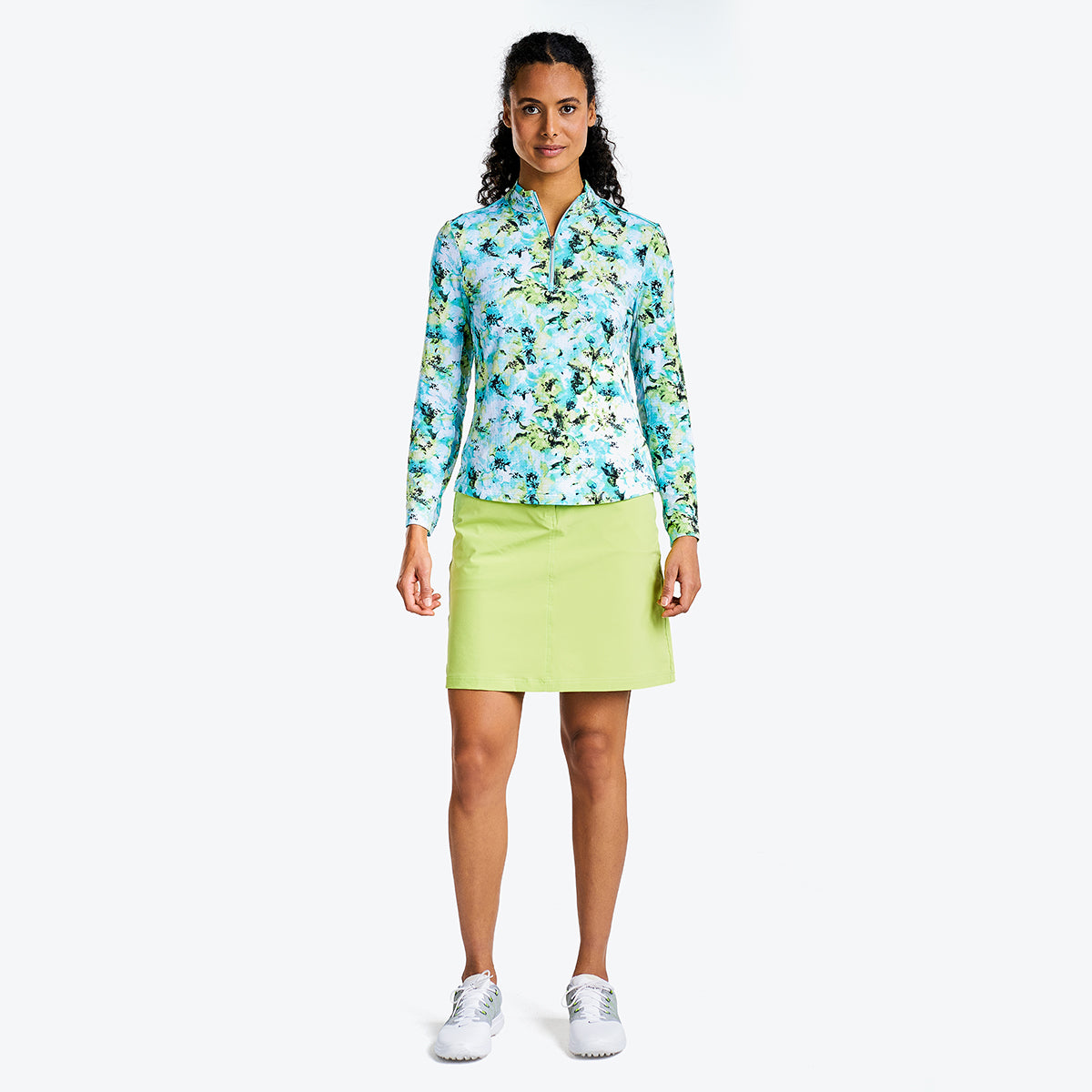 Laurisa Long Sleeve Mock Curacao Blue