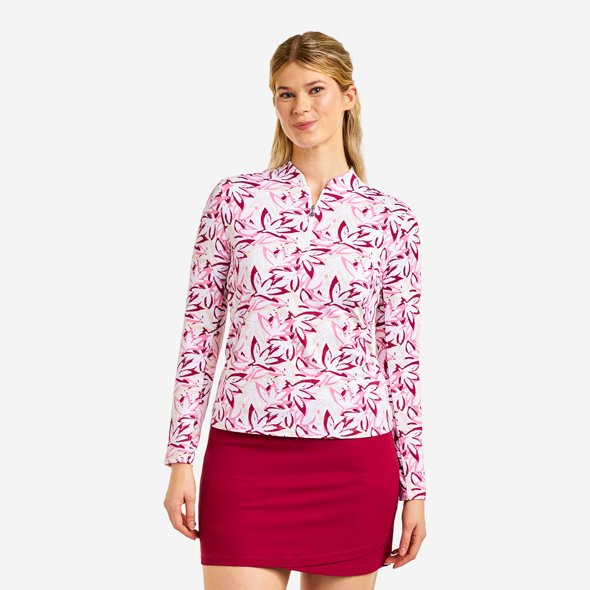 Lolita Haut à Col Montant - Floral blanc