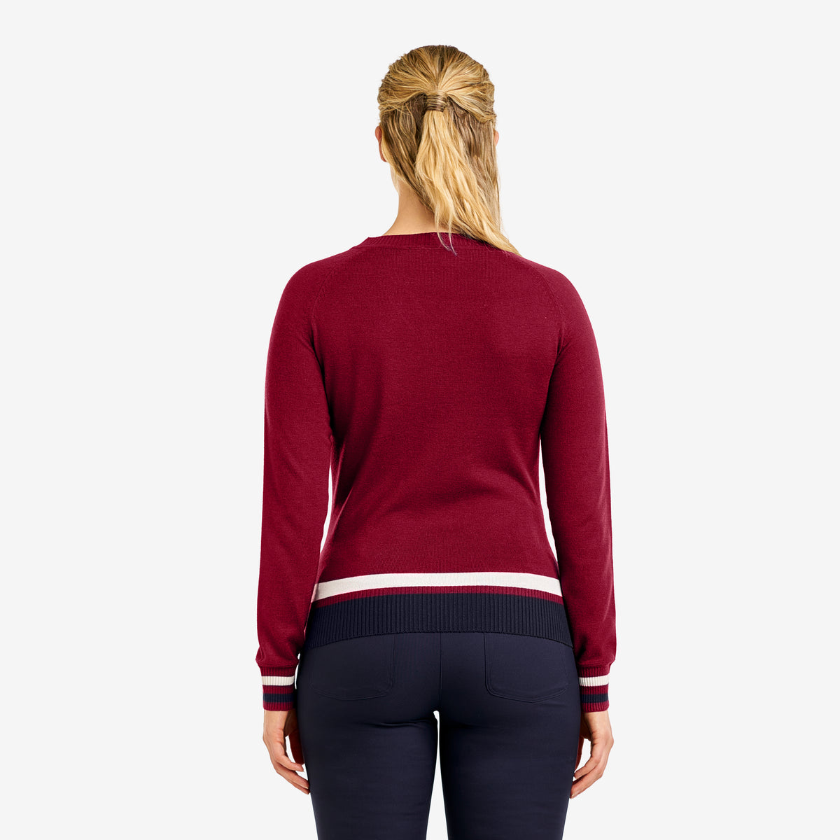 Sofia V-Neck Sweater Cherry