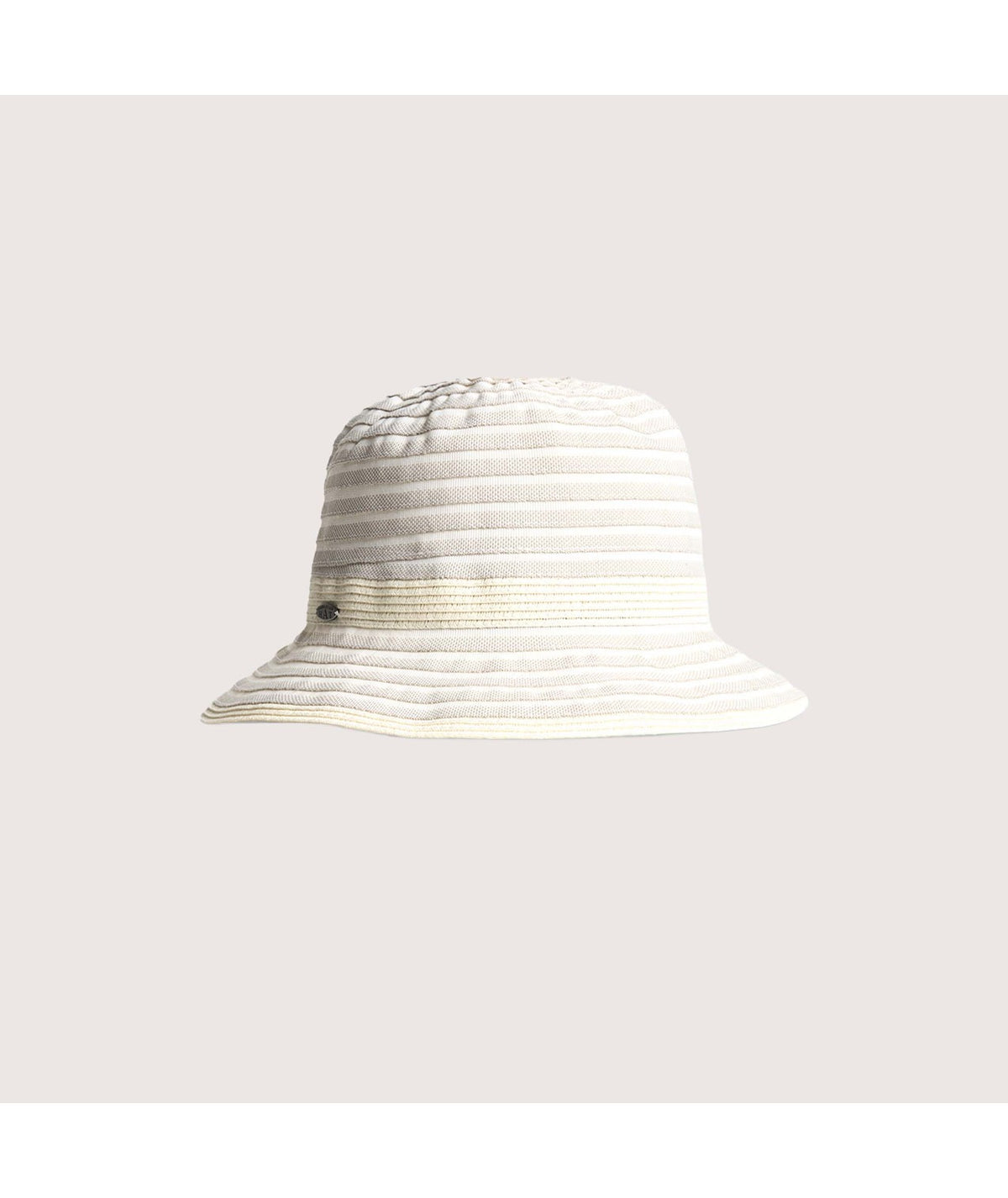 Clarine cloche avec ruban de paille beige