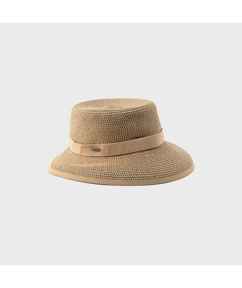 Annabelle Cloche In Fabric Camel Mix