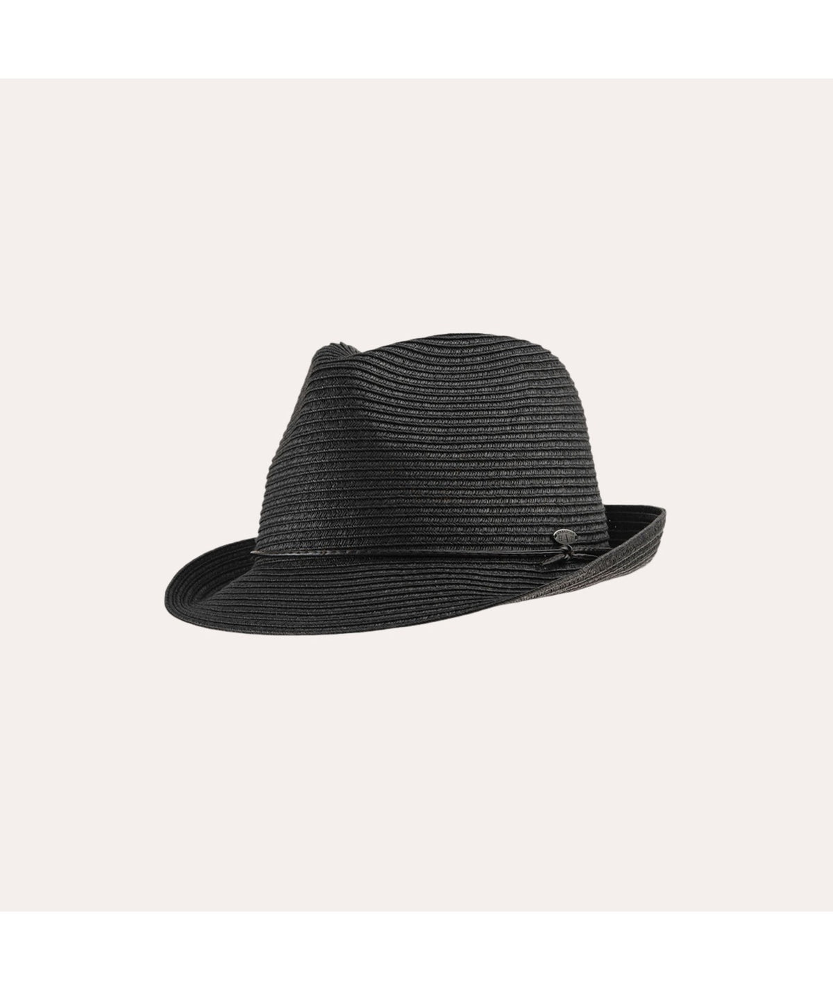 Fancia fedora avec cordelette de cuir noir