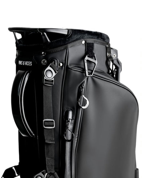 Player Preferred™ Golf Bag in Obsidian, featuring a sleek design, multiple pockets, and comfortable shoulder straps.
