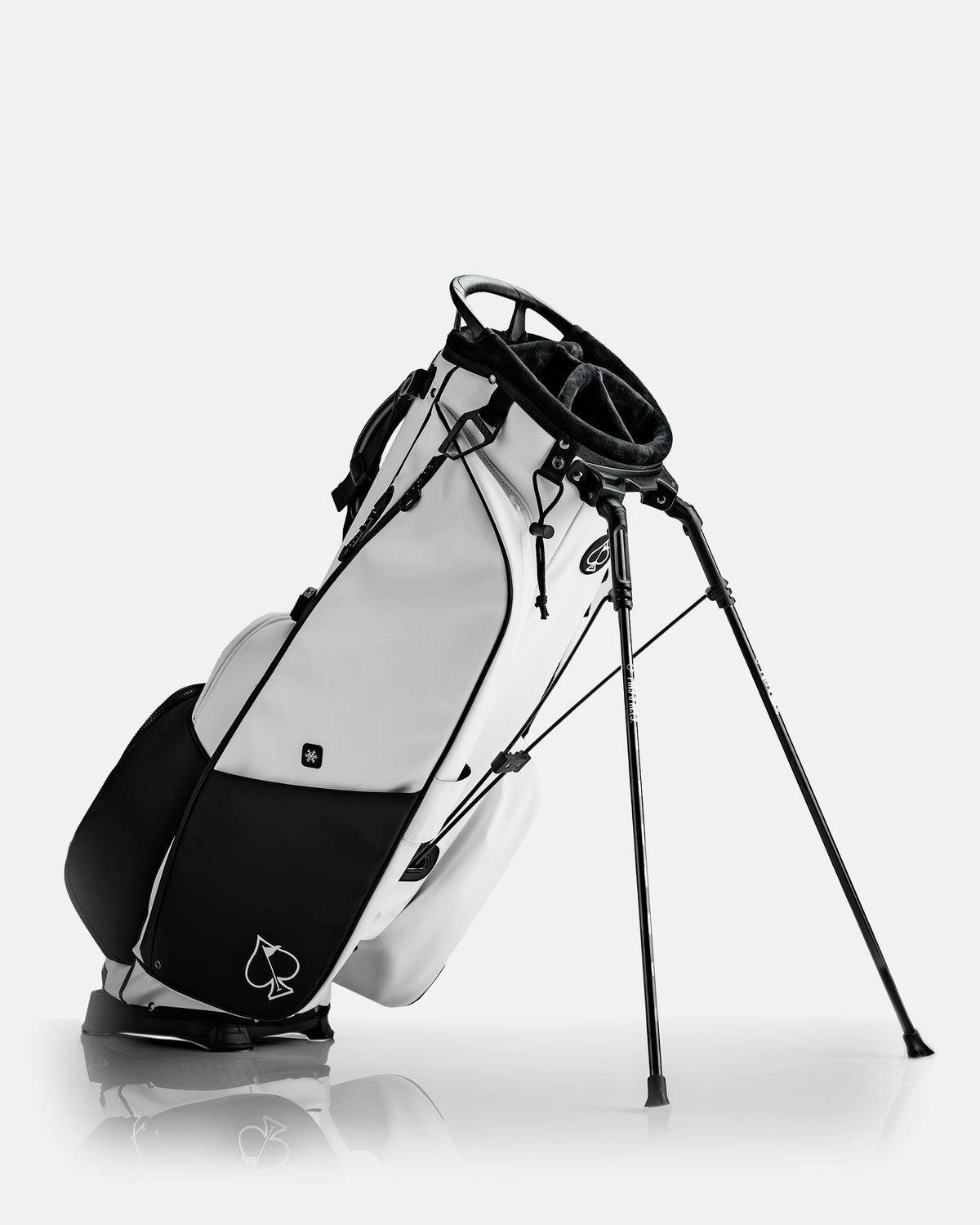 Player Preferred™ Golf Bag in Domino design, featuring a sleek, modern look with multiple pockets and a comfortable strap, set against a neutral background.