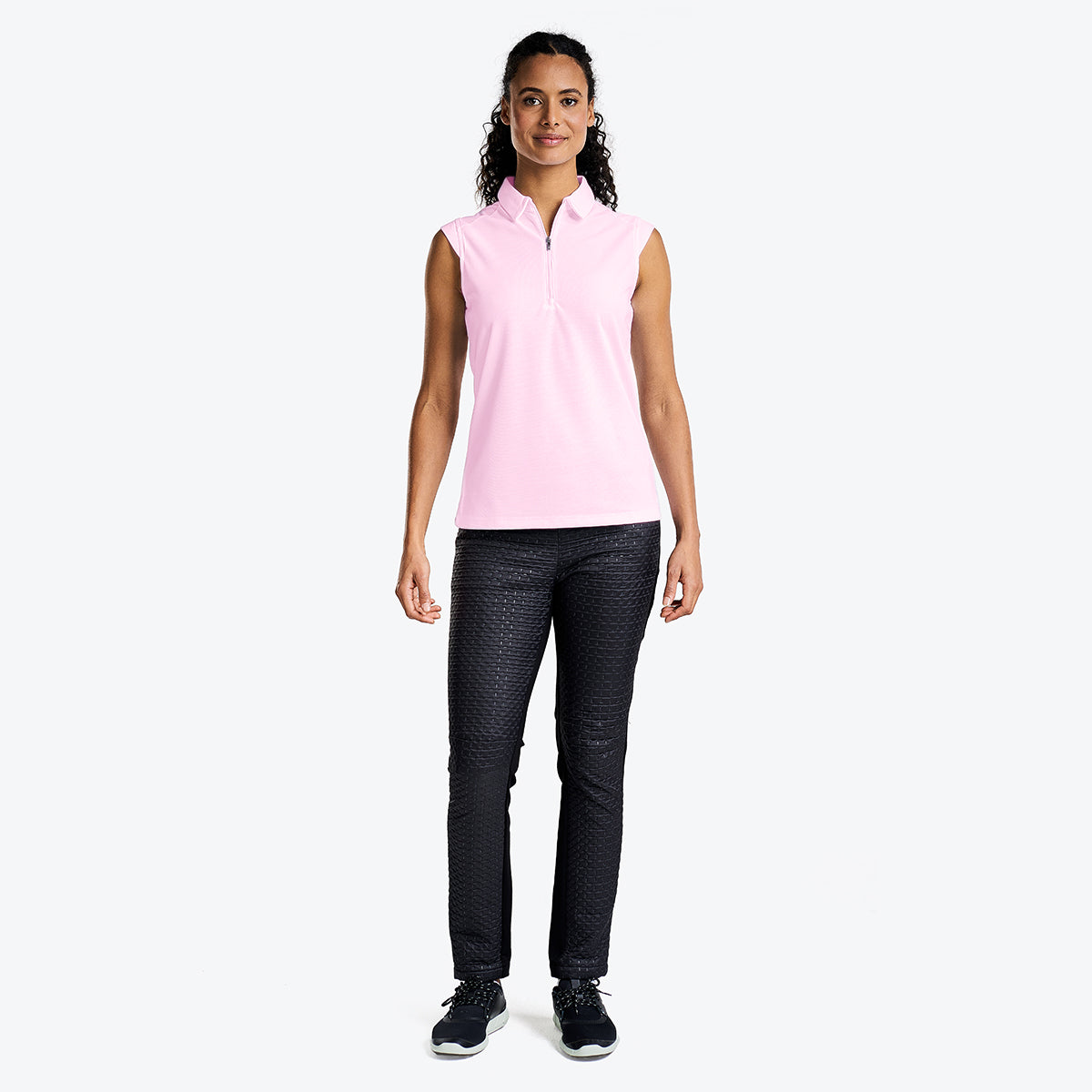 Nikki Sleeveless Polo Quiet Pink