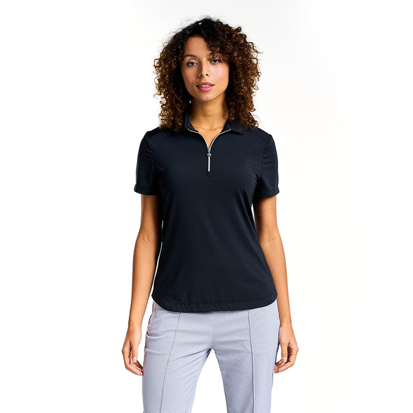 Women's Naila II Polo Black by NVO sport – NVO Sport