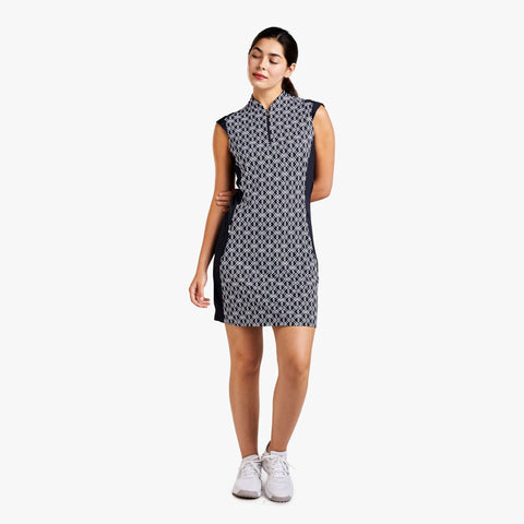Liz Dress Navy White