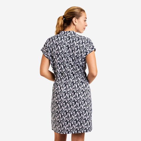 Vienna Robe Bleu Marine Blanc