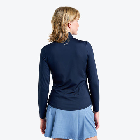 Nadia Haut À Col Bleu marine
