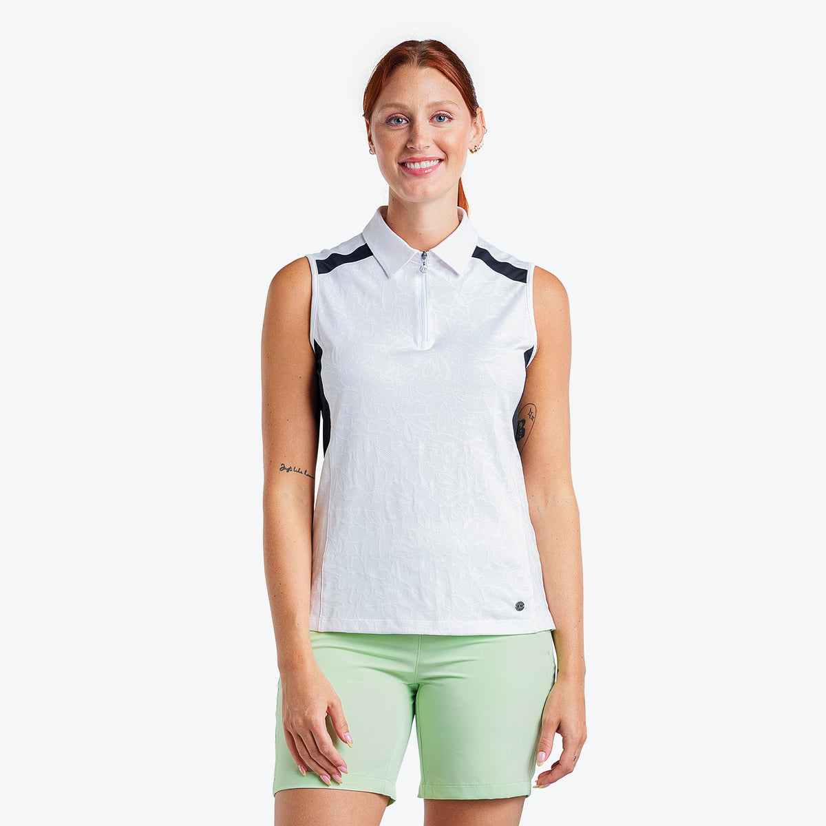Lohla Sport Mia Ladies XS or Large White Stretch Golf polo shirt NEW NWT