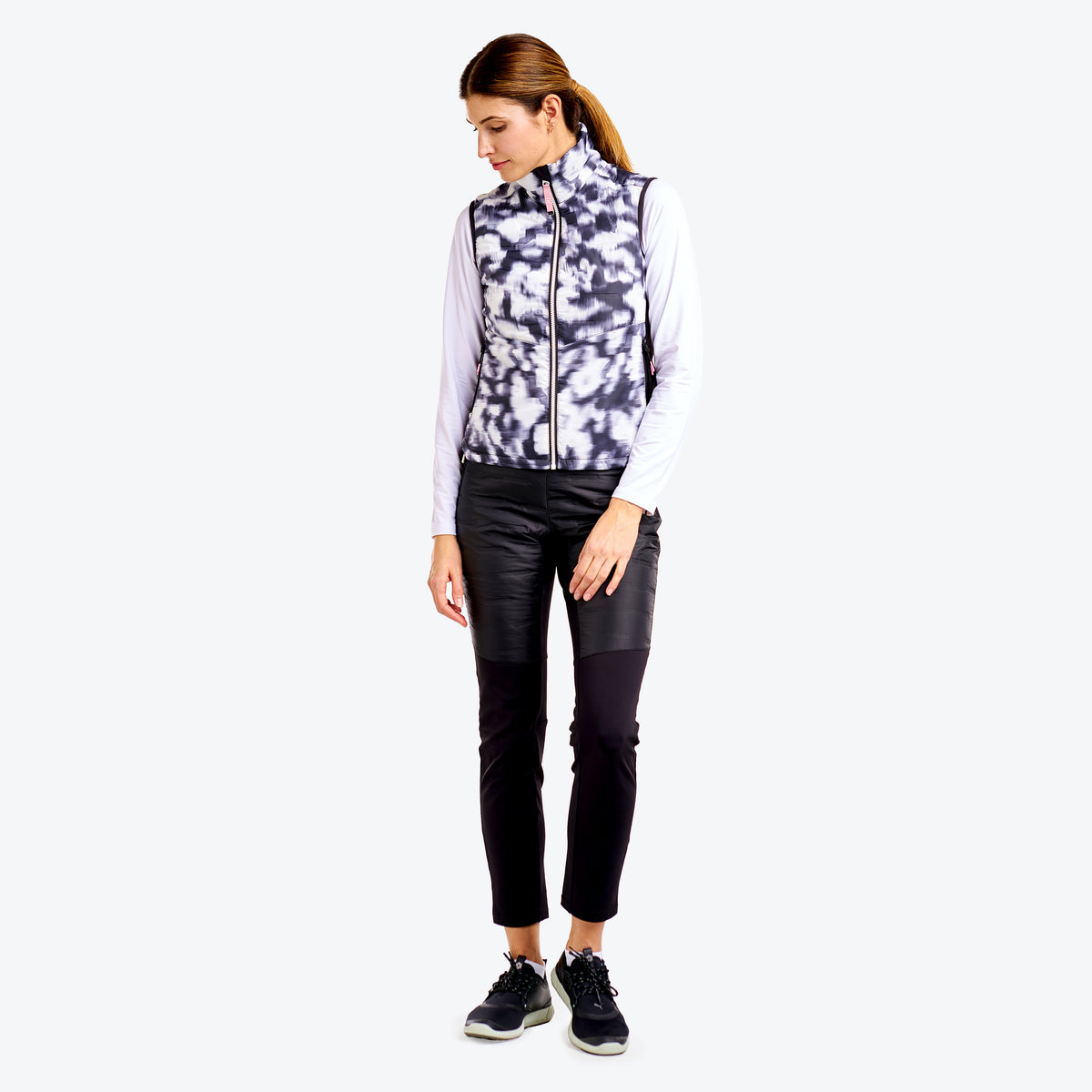 Drew Vest Black White
