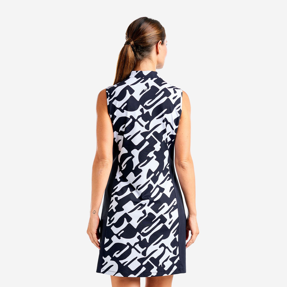 Leanna Dress Black-White