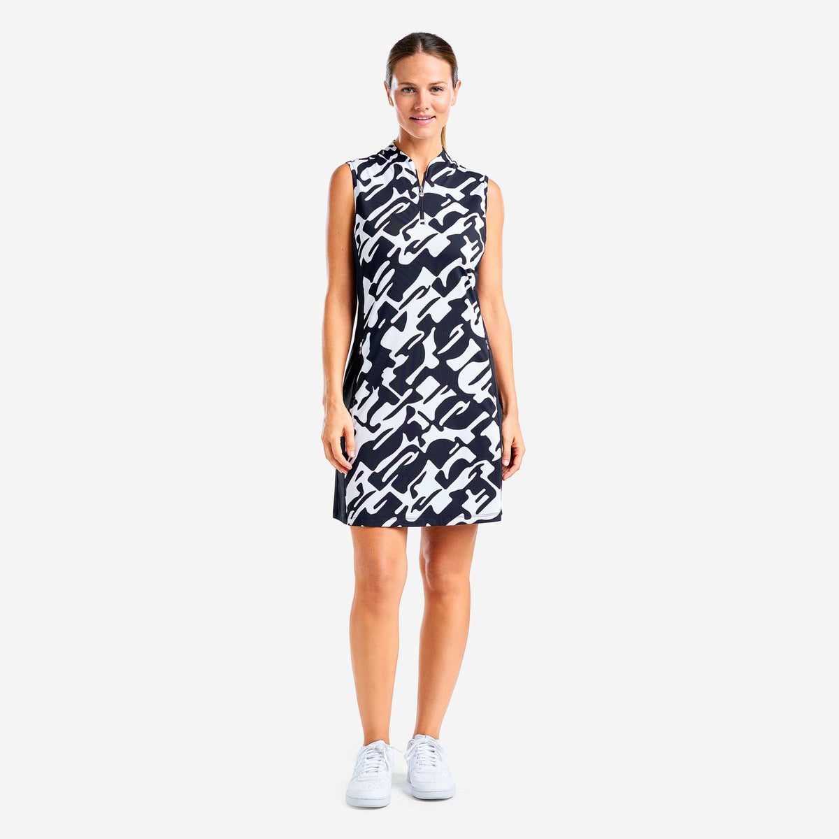 Leanna Dress Black-White