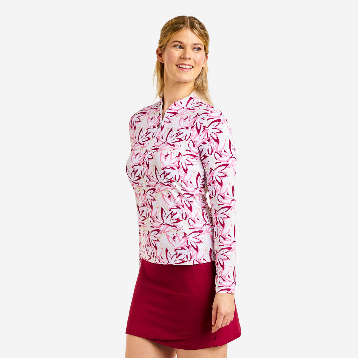 Lolita Haut à Col Montant - Floral blanc