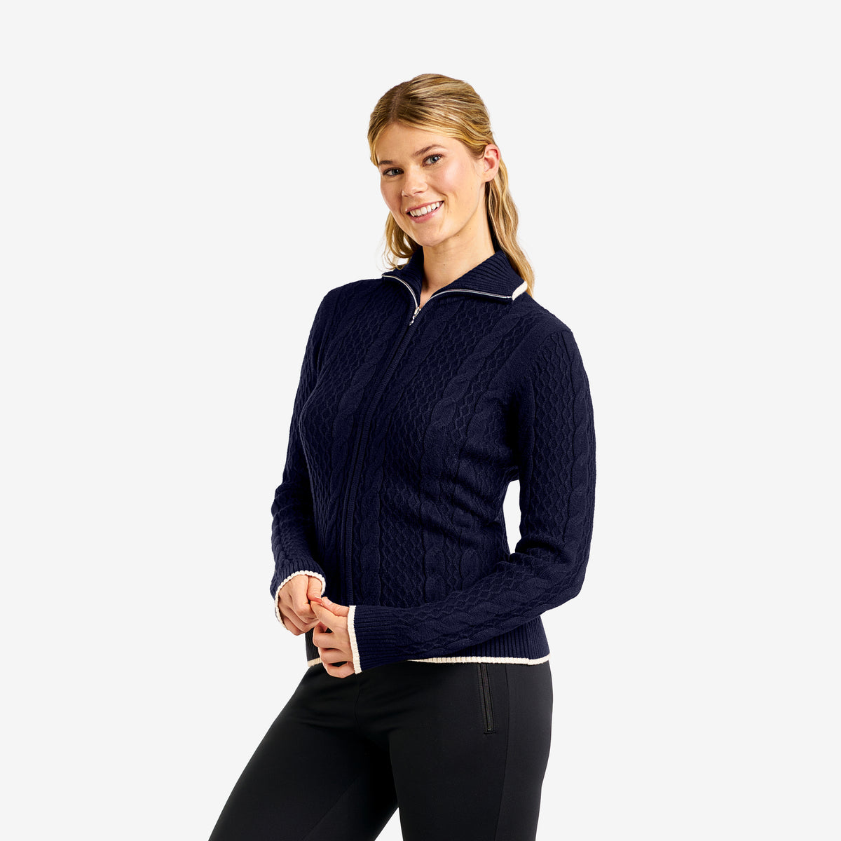 Sima Zip Cardigan Navy