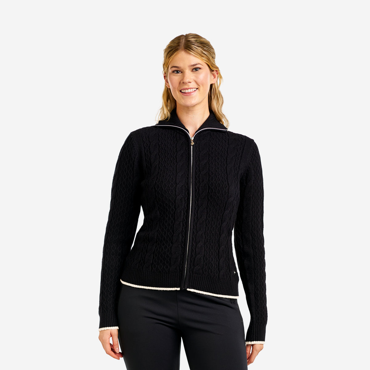 Sima Zip Cardigan Black