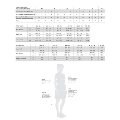NVO Sport Size Chart
