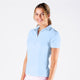 Brenna Mock Neck Polo Shirt in Ice Blue