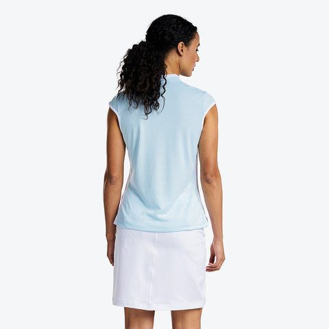 Brianna Sleeveless Mock Ice Blue